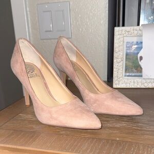 Vince Camuto Women's Blush Suede Heels
